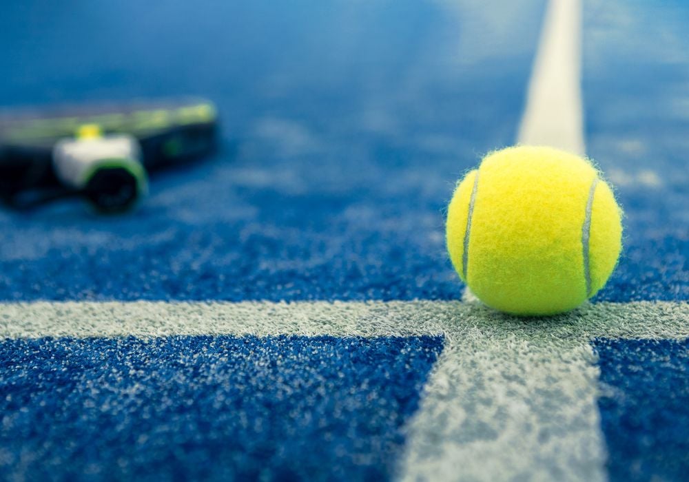 kunstgrasveld padel blauw