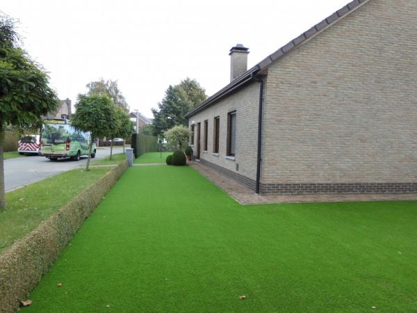 Large front yard artificial turf