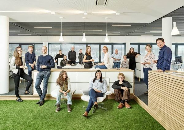 gazon synthétique dans le bureau génial